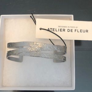 Silver Cuff Bracelet Atelier De Fleur NWT